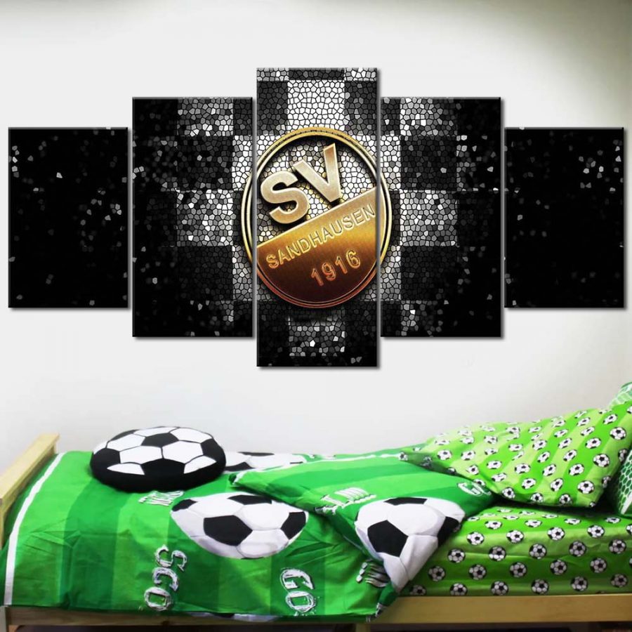 SV Sandhausen Schwarz-Weiß Kariert Leinwandbilder – Bild 2
