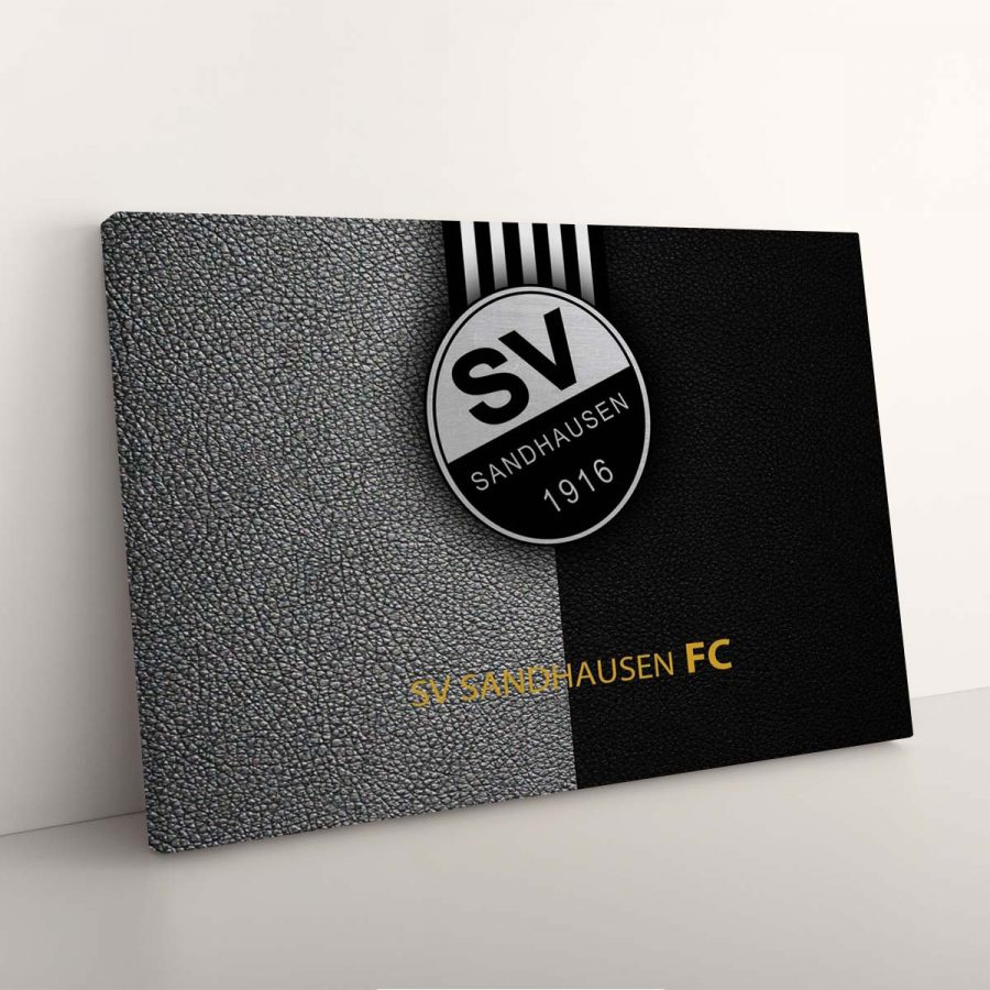 SV Sandhausen Schwarz-Weiß Leder Leinwandbilder – Bild 3