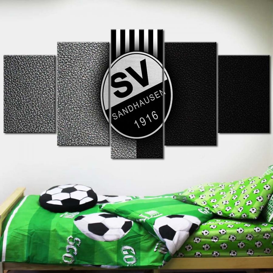 SV Sandhausen Schwarz-Weiß Leder Leinwandbilder – Bild 2
