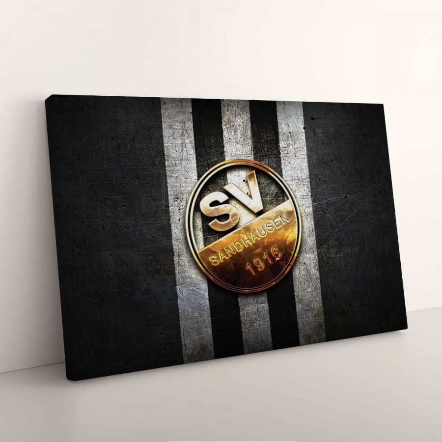 SV Sandhausen Schwarz-Weiß Metall Leinwandbilder – Bild 3