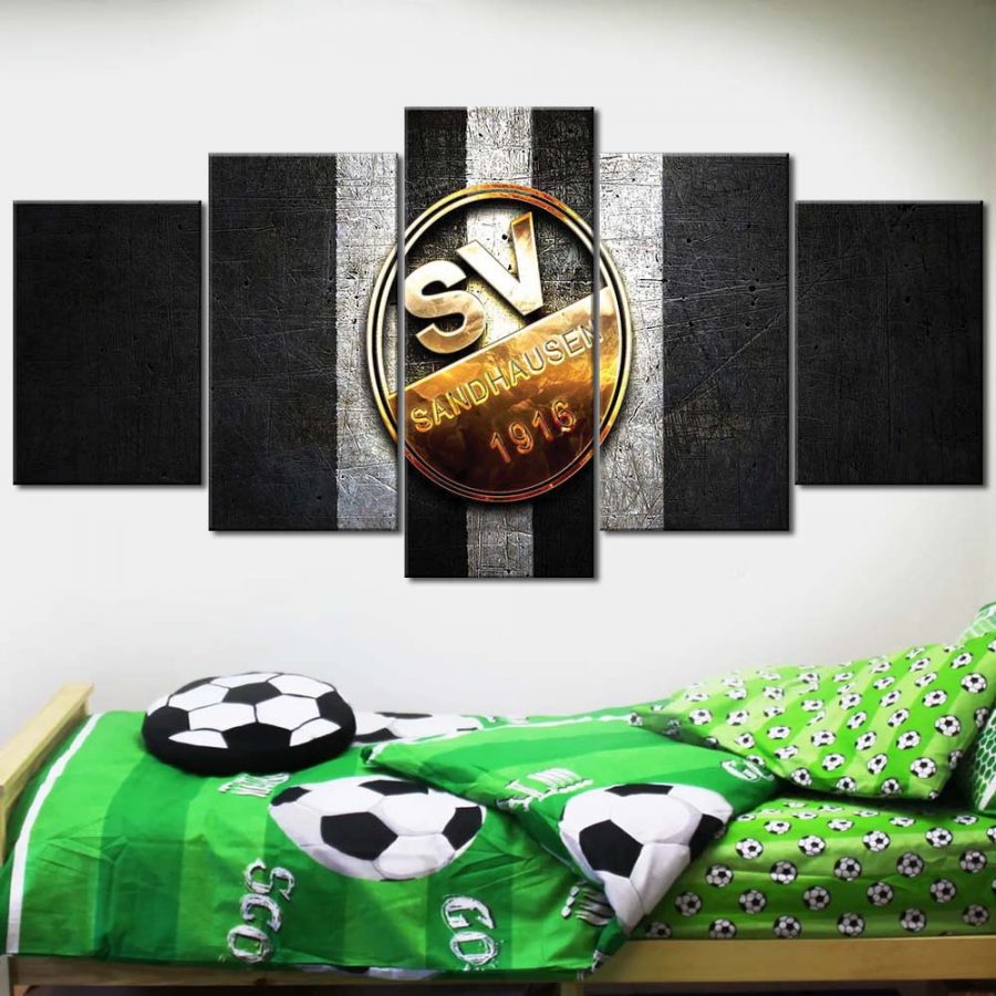 SV Sandhausen Schwarz-Weiß Metall Leinwandbilder – Bild 2