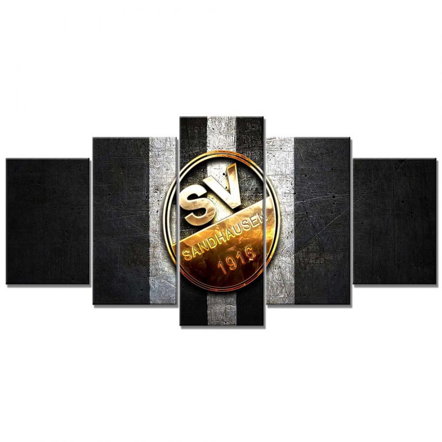 SV Sandhausen Schwarz-Weiß Metall Leinwandbilder