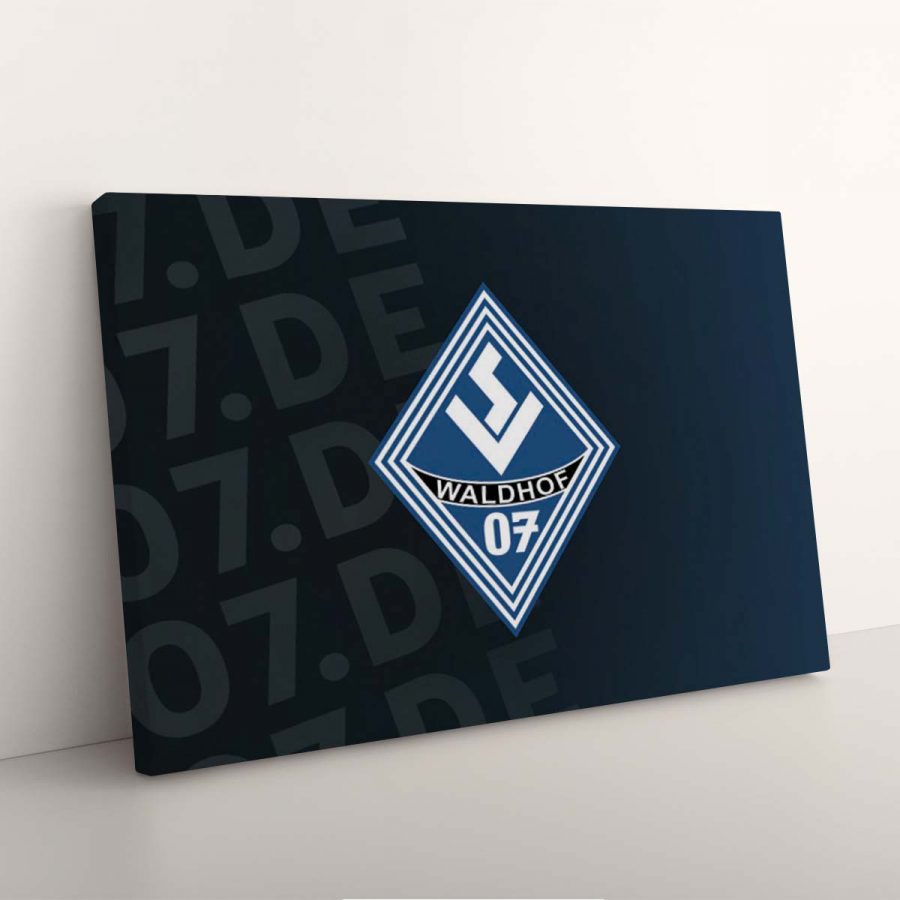 SV Waldhof Mannheim 07 Schwarz-Blauer Hintergrund 03 SVW Leinwandbilder – Bild 3