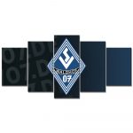 SV Waldhof Mannheim 07 Schwarz-Blauer Hintergrund 03 SVW Leinwandbilder