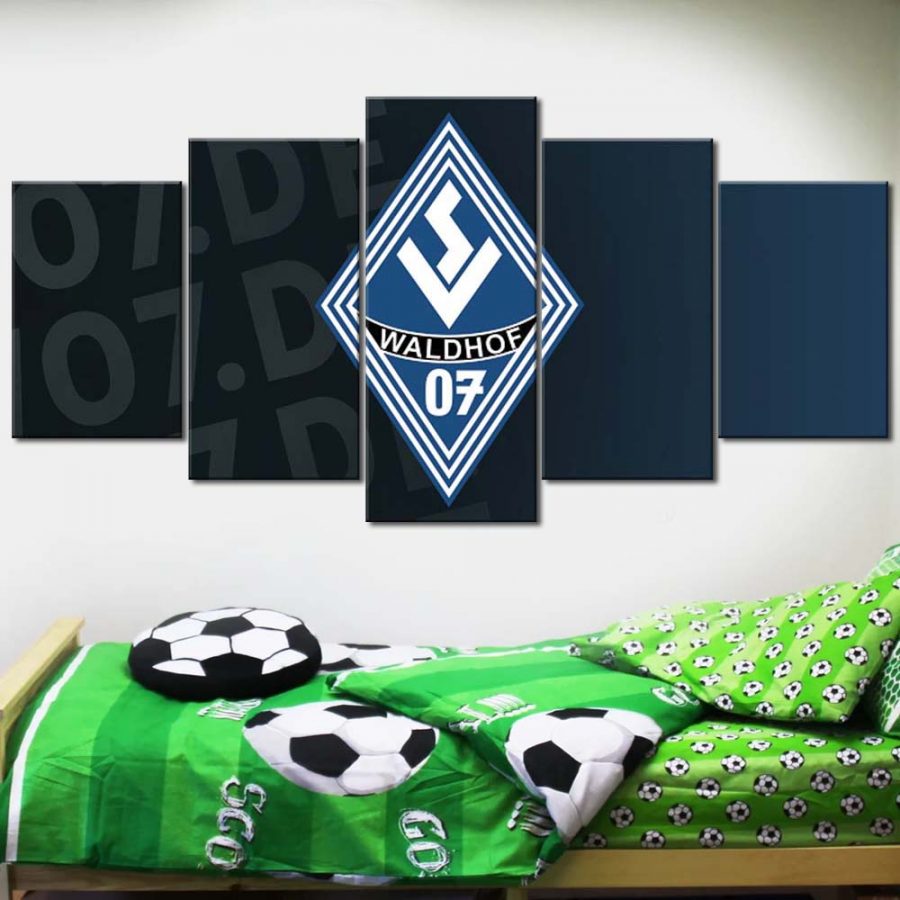 SV Waldhof Mannheim 07 Schwarz-Blauer Hintergrund 03 SVW Leinwandbilder – Bild 2