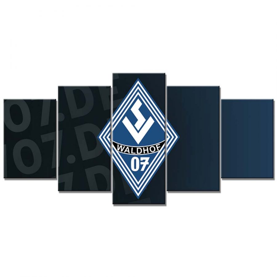 SV Waldhof Mannheim 07 Schwarz-Blauer Hintergrund 03 SVW Leinwandbilder