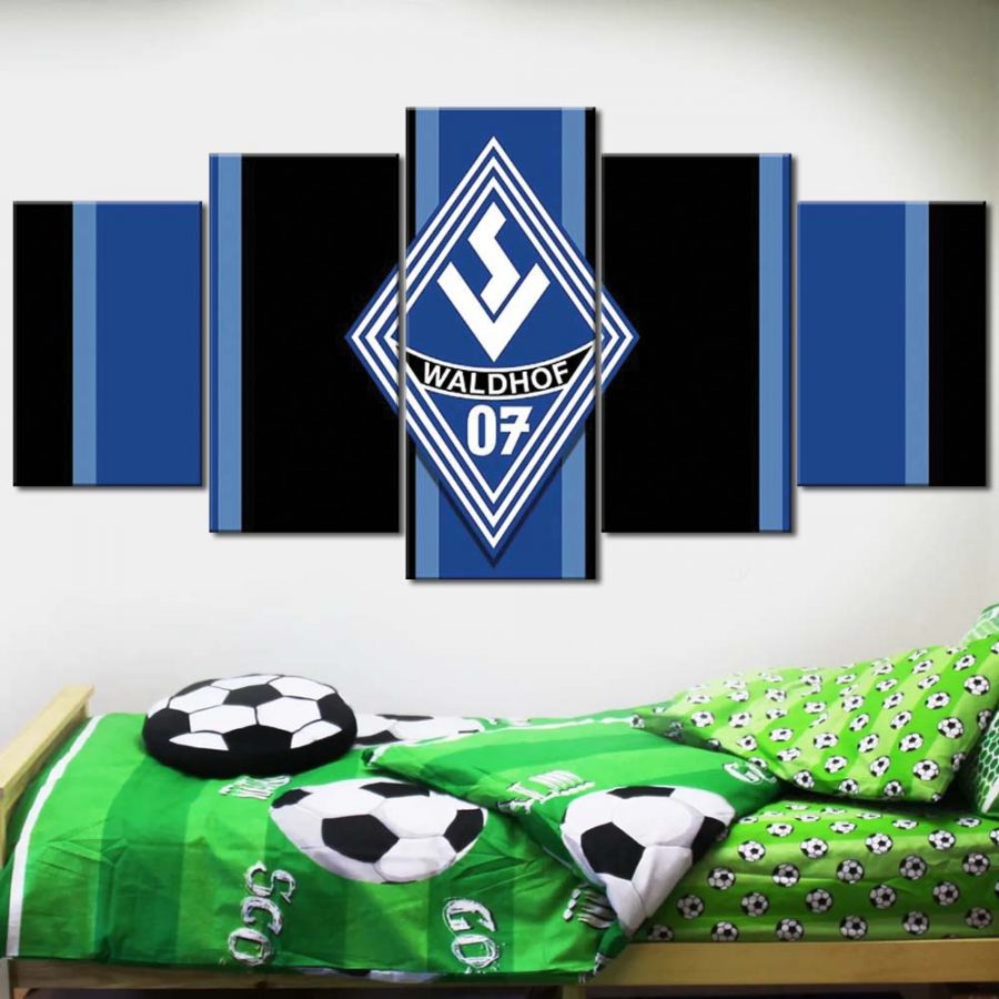 SV Waldhof Mannheim 07 Schwarz-Blauer Hintergrund SVW Leinwandbilder – Bild 2