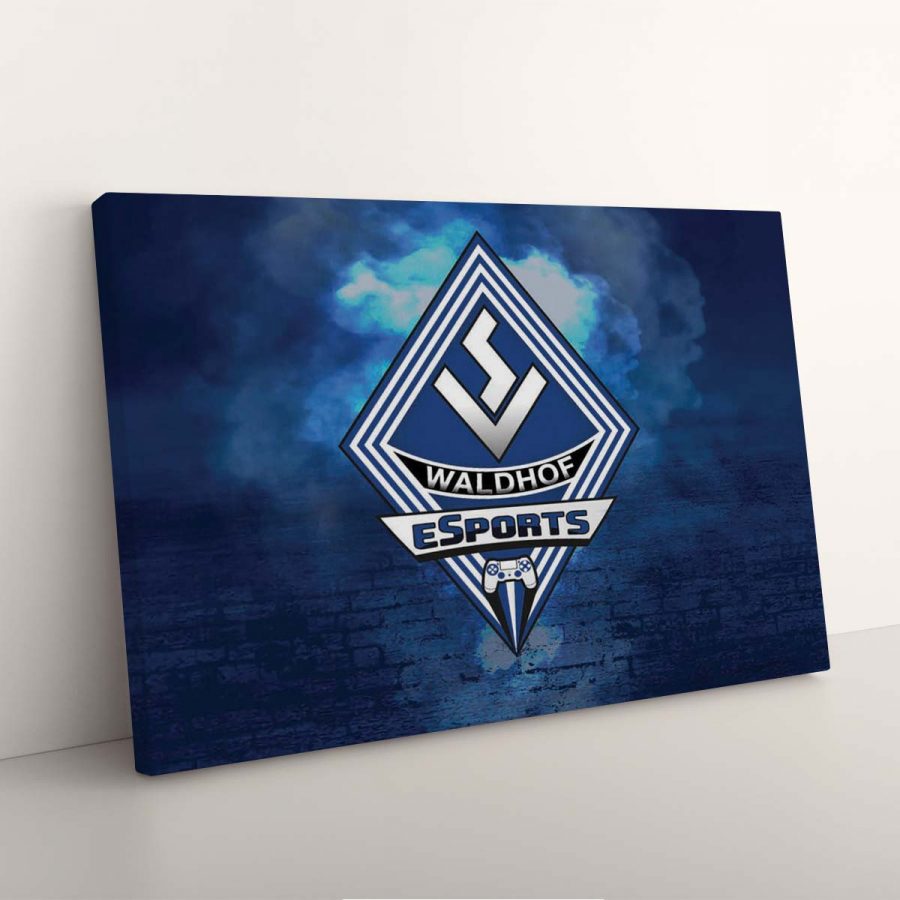 SV Waldhof Mannheim 07 Schwarz-Blau Ziegelwand SVW Leinwandbilder – Bild 3