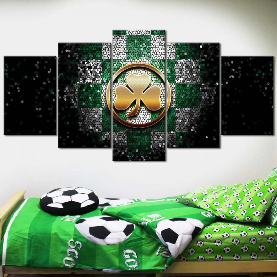 SpVgg Greuther Fürth Weiß-Grünes Rautenmuster Leinwandbilder – Bild 2