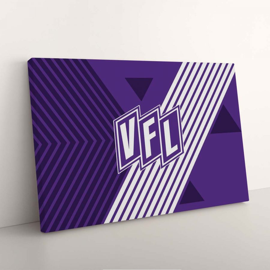 VfL Osnabrück Lila-Weißer Linienhintergrund Leinwandbilder – Bild 3