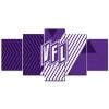 VfL Osnabrück Lila-Weißer Linienhintergrund Leinwandbilder