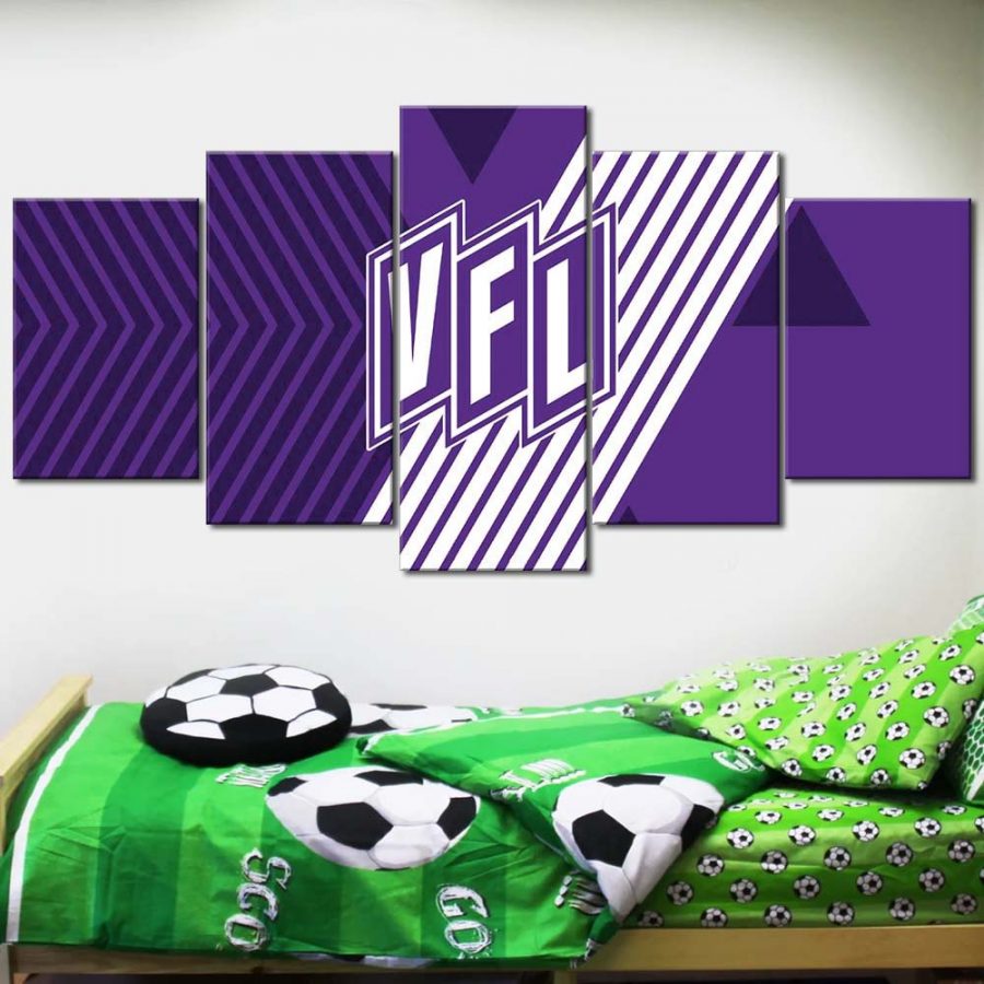 VfL Osnabrück Lila-Weißer Linienhintergrund Leinwandbilder – Bild 2