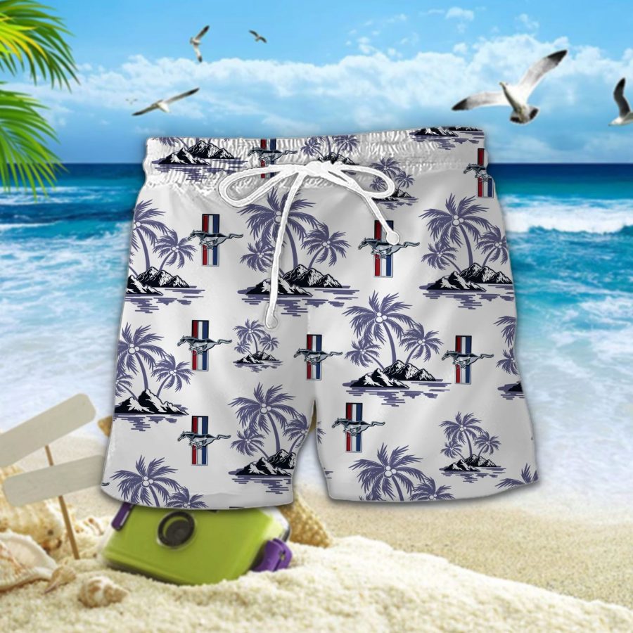 Hawaiihemd Ford Mustang – Herren Sommerhemd – Bild 2