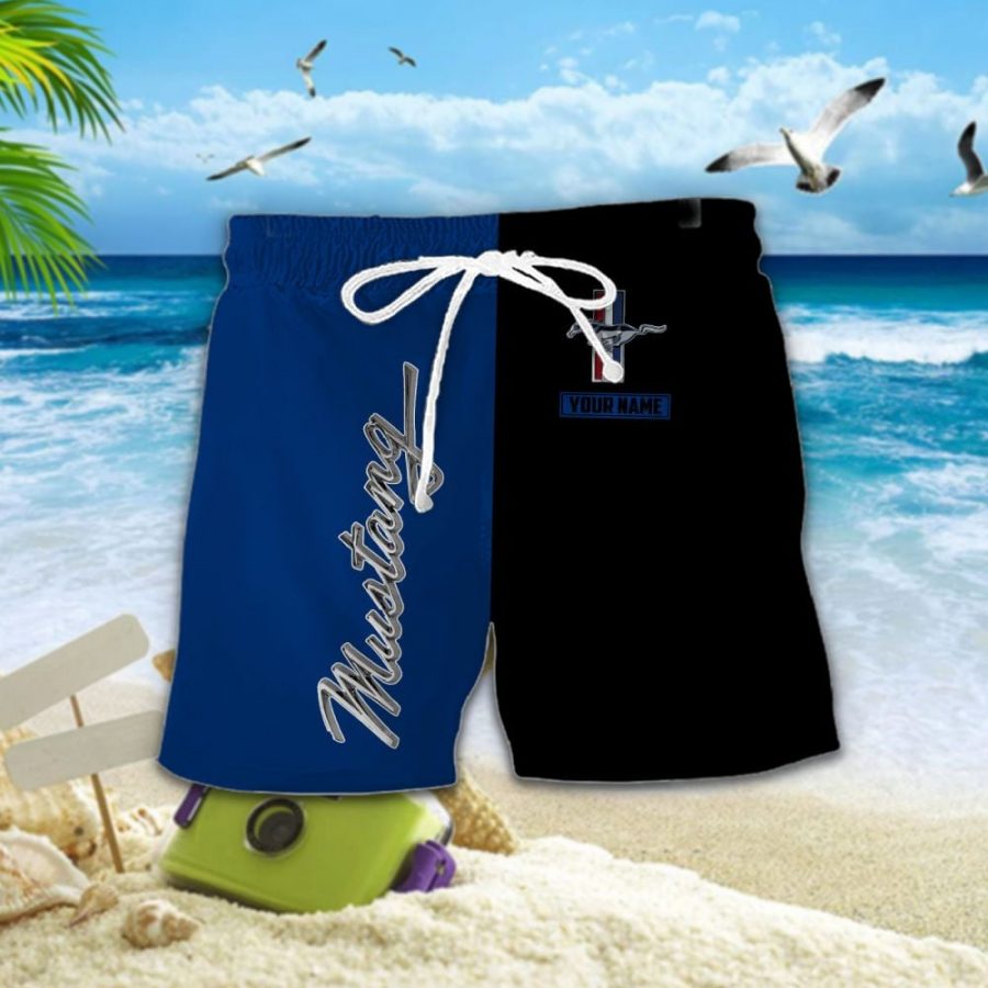 Hawaiihemd Ford Mustang – Herren Sommerhemd – Bild 2