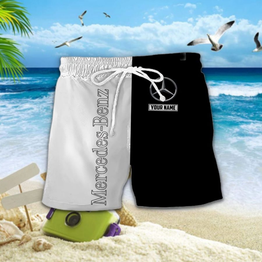 Hawaiihemd Mercedes-Benz blanc – Herren Sommerhemd – Bild 2