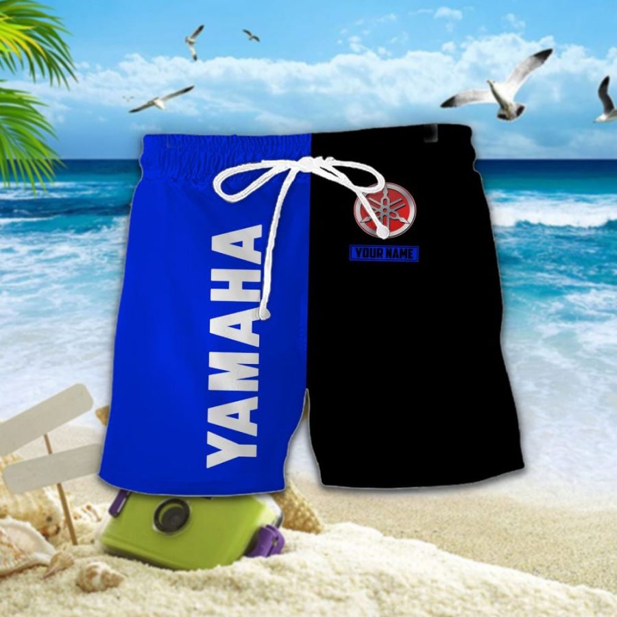 Hawaiihemd Yamaha bleu – Herren Sommerhemd – Bild 2