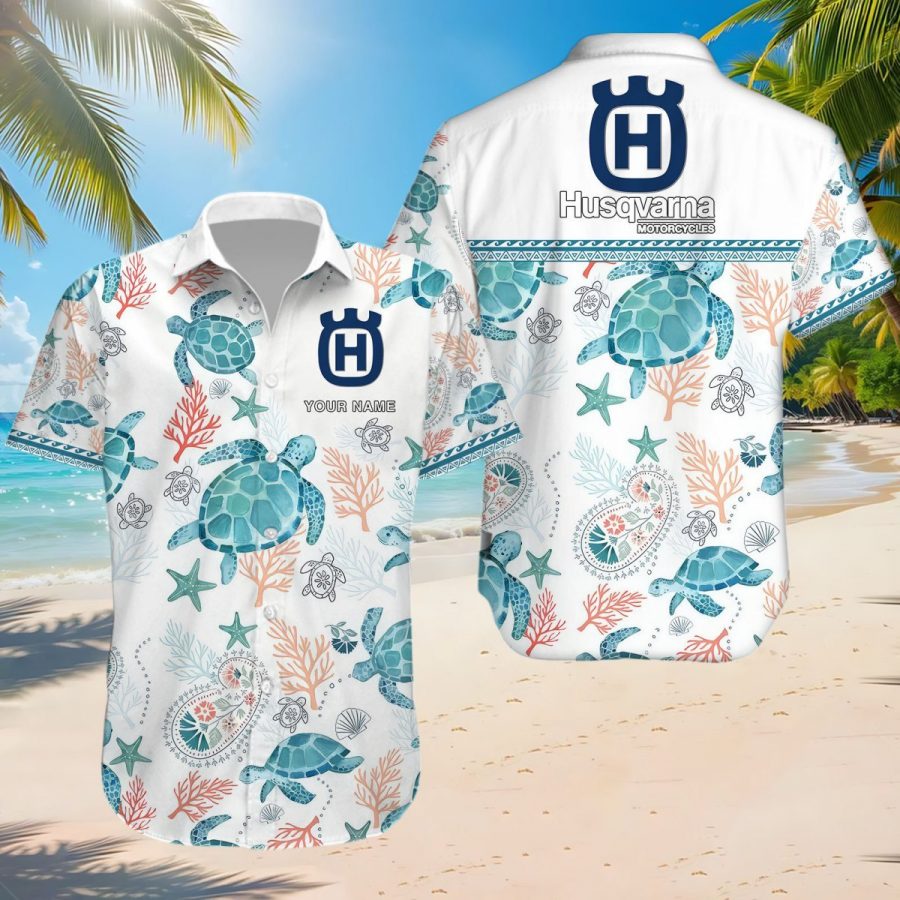 Hawaiihemd Husqvarna Motorcycles – Herren Sommerhemd