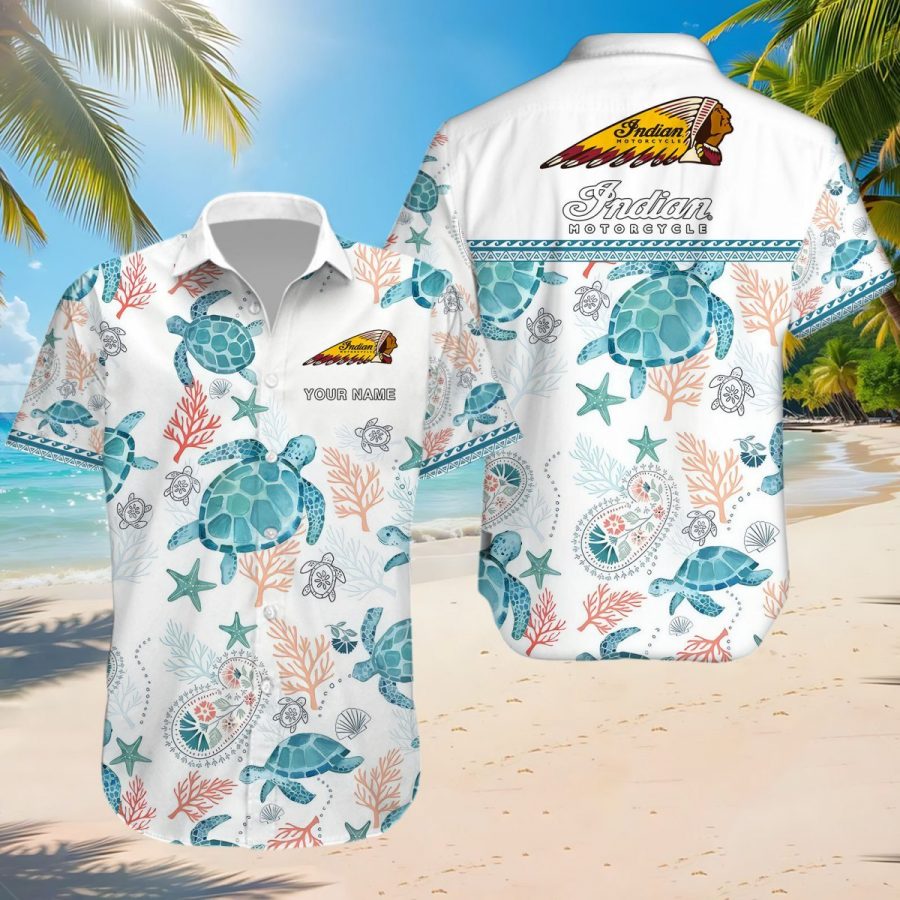 Hawaiihemd Indian Motorcycle – Herren Sommerhemd