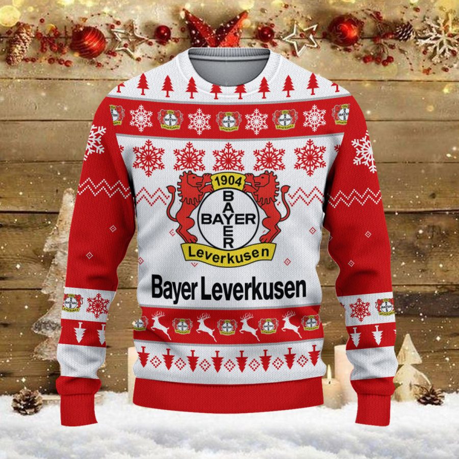 Weihnachtspullover Bayer 04 Leverkusen – Ugly Christmas Sweater – Bild 2
