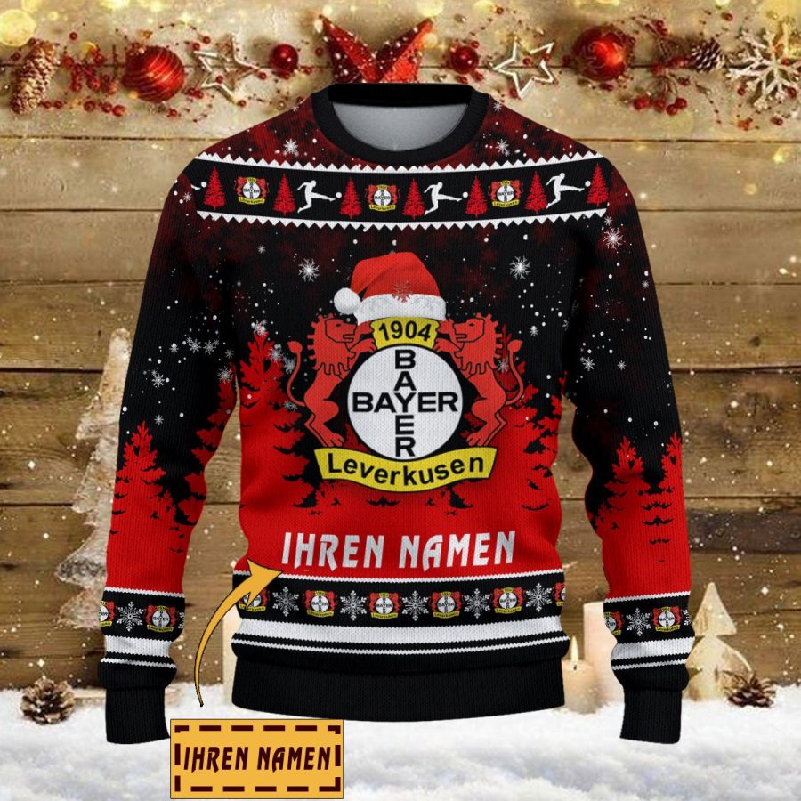 Weihnachtspullover Bayer 04 Leverkusen – Ugly Christmas Sweater – Bild 2