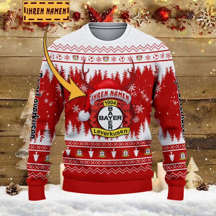 Weihnachtspullover Bayer 04 Leverkusen – Ugly Christmas Sweater – Bild 2
