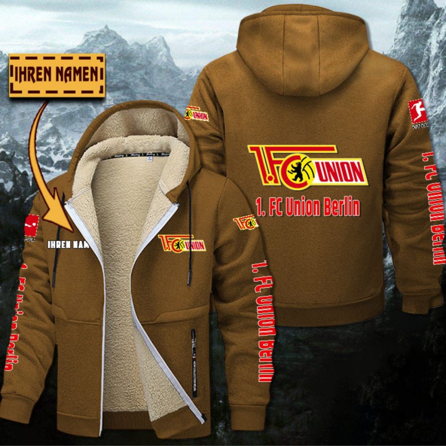 Union Berlin Gefütterte Kapuzenjacke – Bild 3