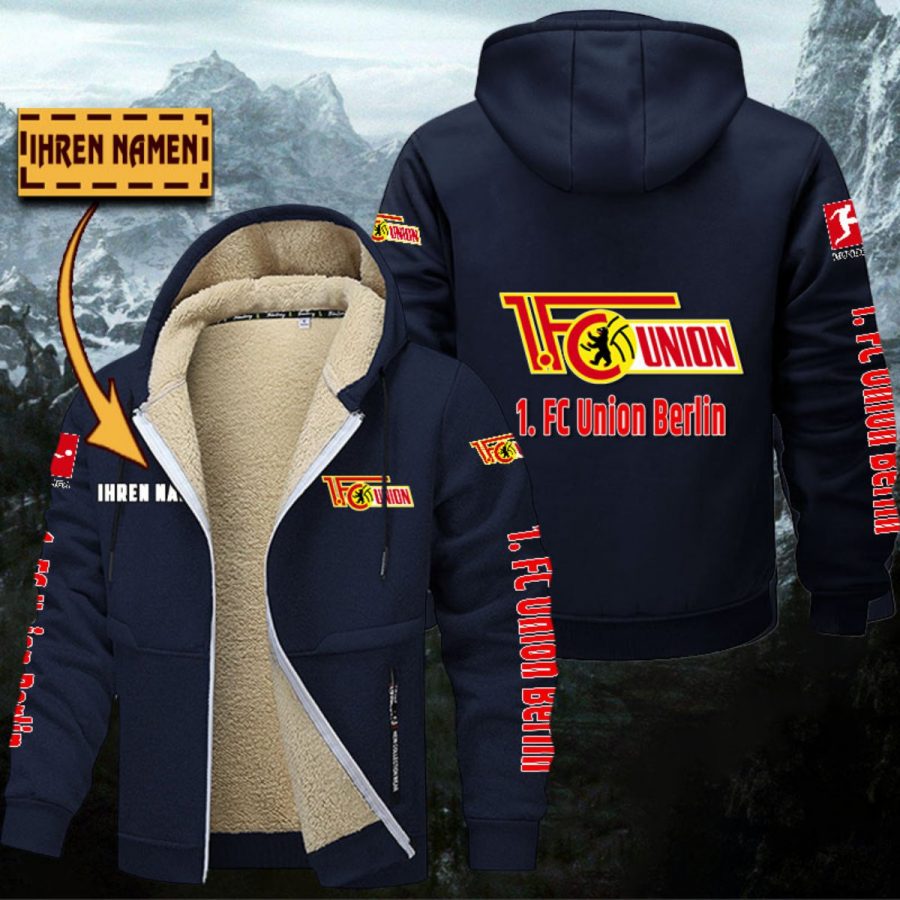 Union Berlin Gefütterte Kapuzenjacke – Bild 6