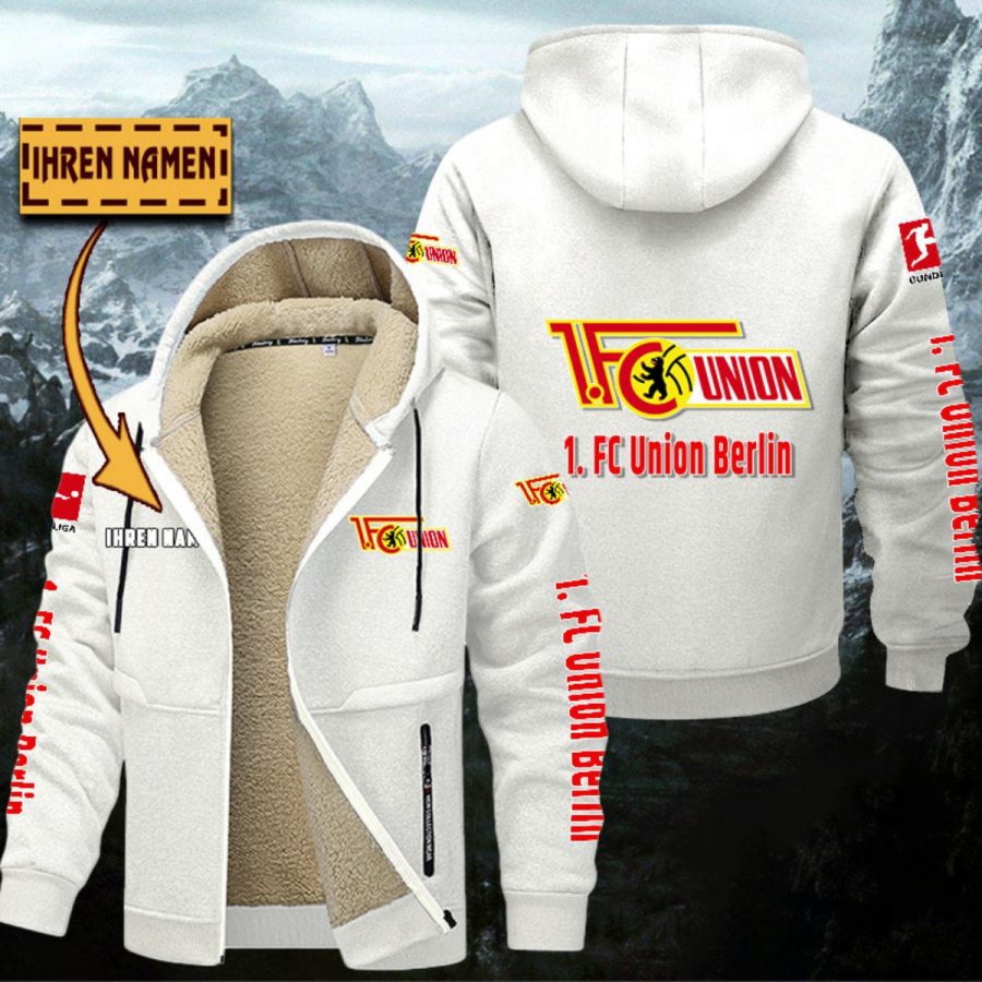 Union Berlin Gefütterte Kapuzenjacke – Bild 8