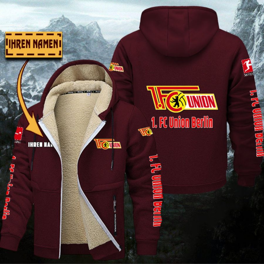 Union Berlin Gefütterte Kapuzenjacke – Bild 9