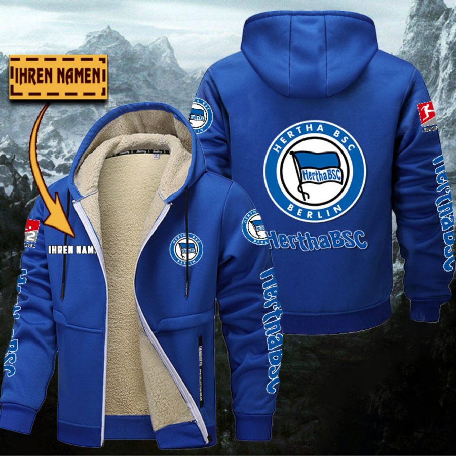 Hertha BSC Gefütterte Kapuzenjacke – Bild 7