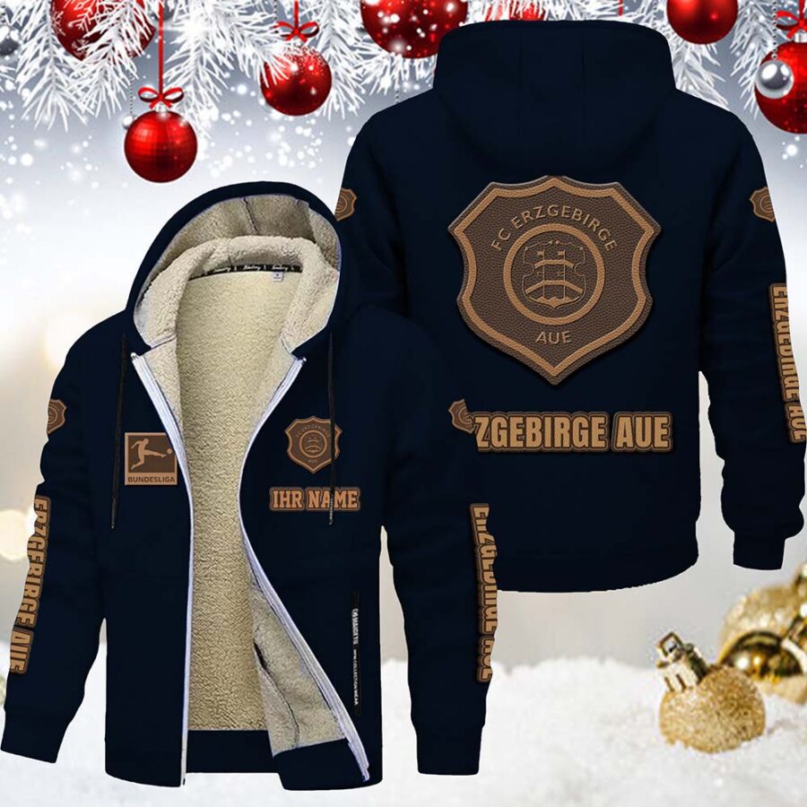 FC Erzgebirge Aue Gefütterte Kapuzenjacke – Bild 7