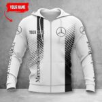 Mercedes-Benz White Zip Hoodie