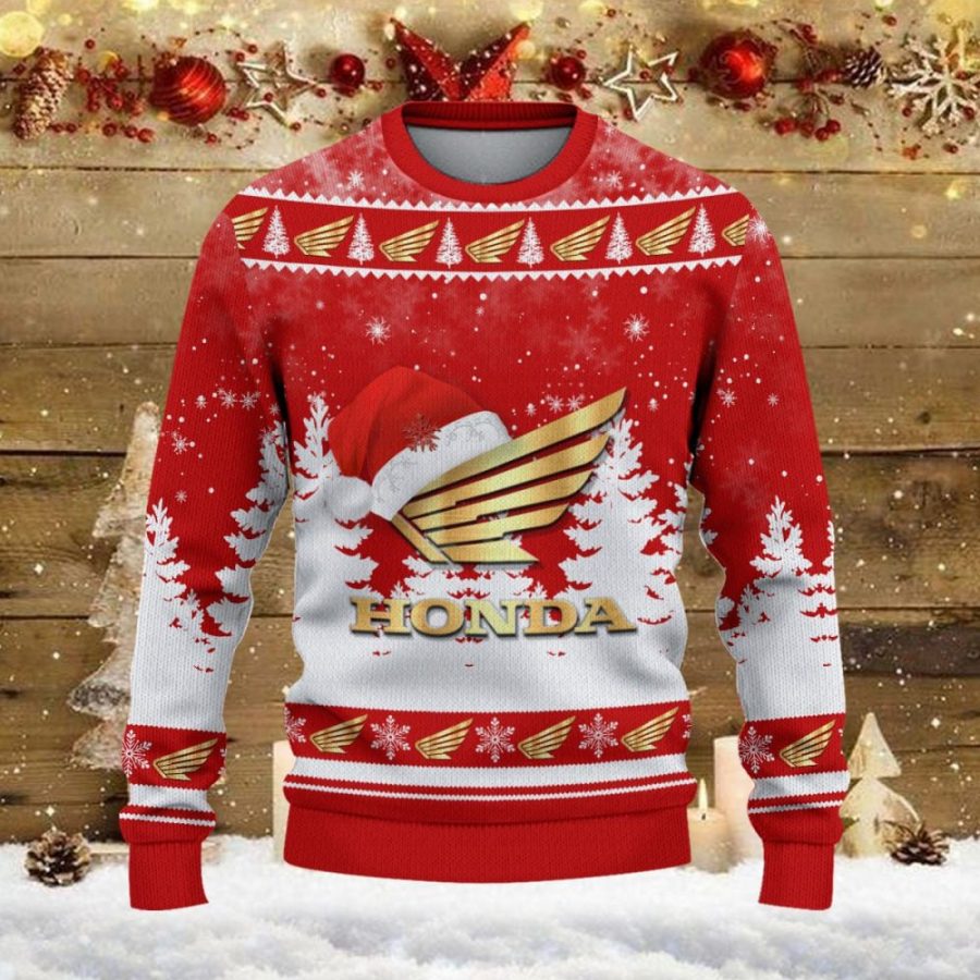 Weihnachtspullover Honda Motorcycle – Ugly Christmas Sweater – Bild 2