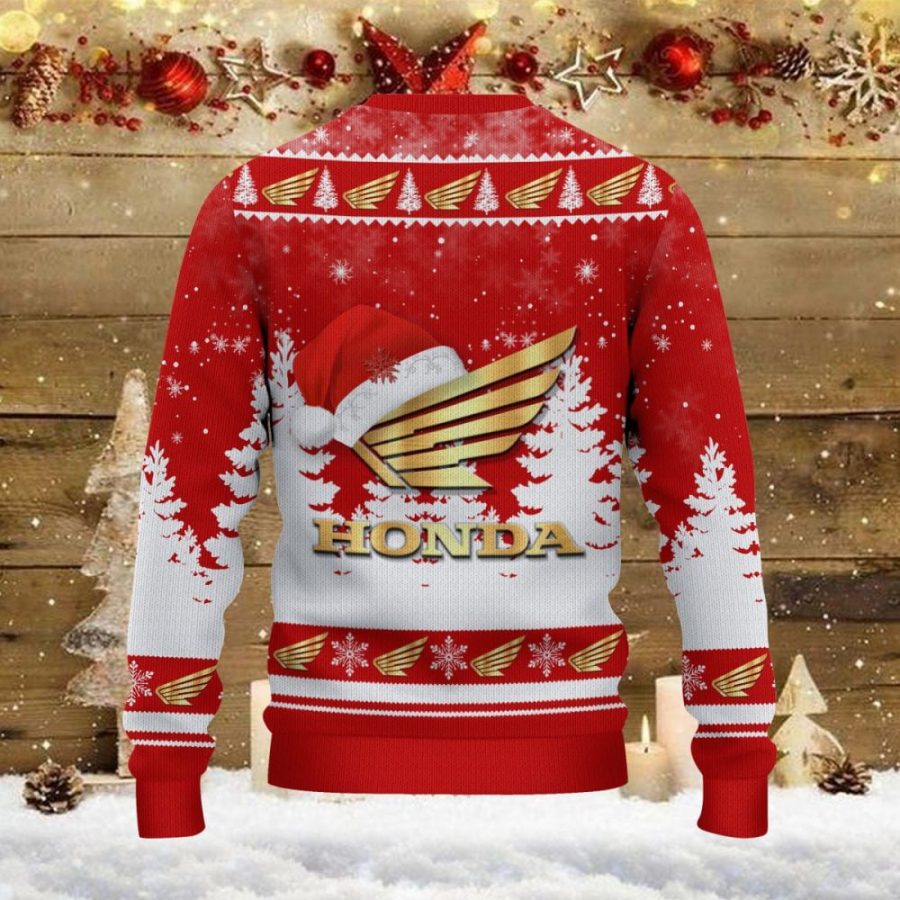 Weihnachtspullover Honda Motorcycle – Ugly Christmas Sweater – Bild 3