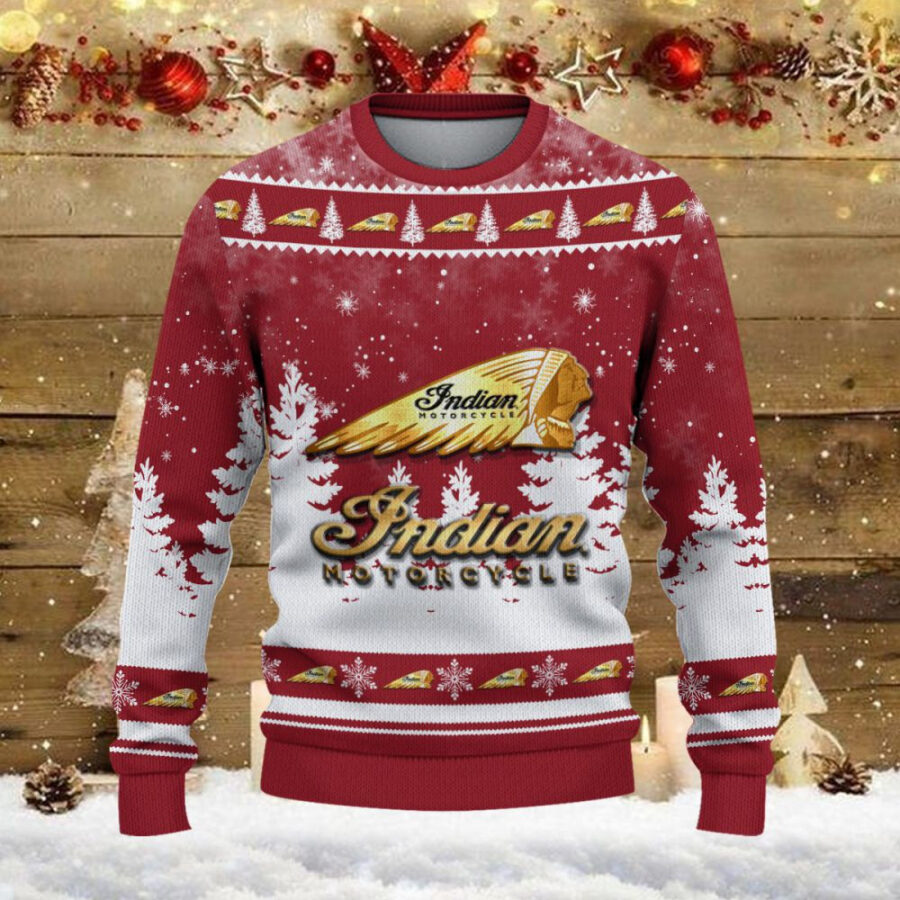 Weihnachtspullover Indian Motorcycle - Ugly Christmas Sweater – Bild 2