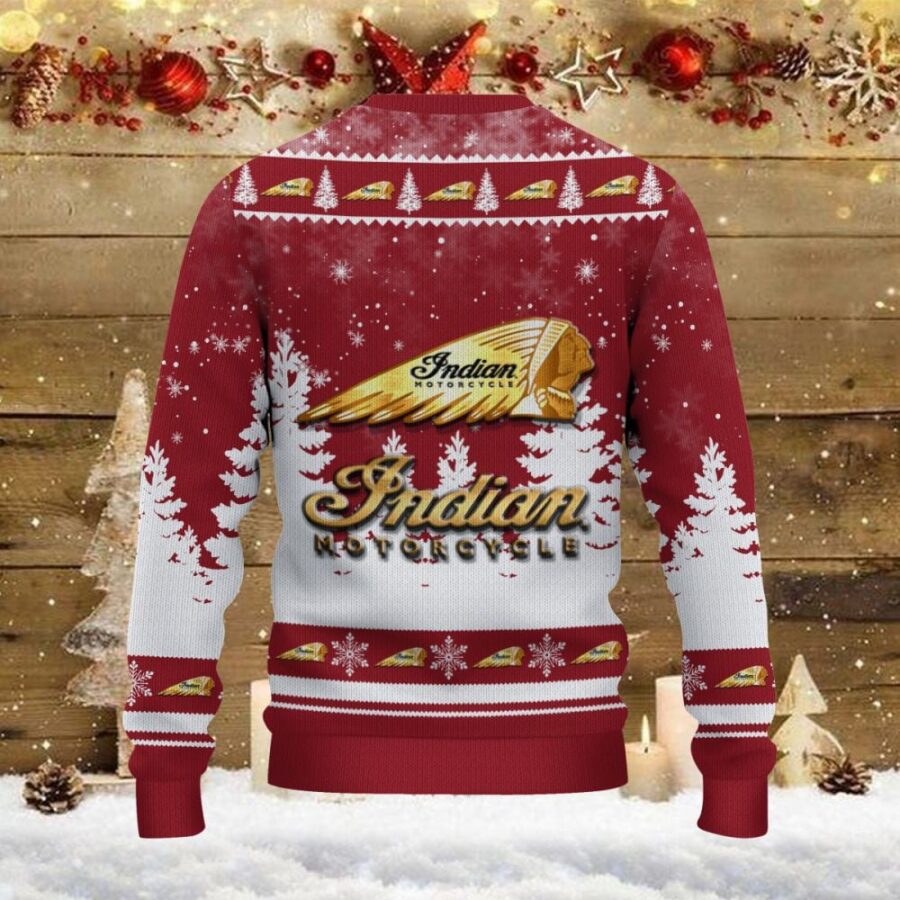 Weihnachtspullover Indian Motorcycle - Ugly Christmas Sweater – Bild 3