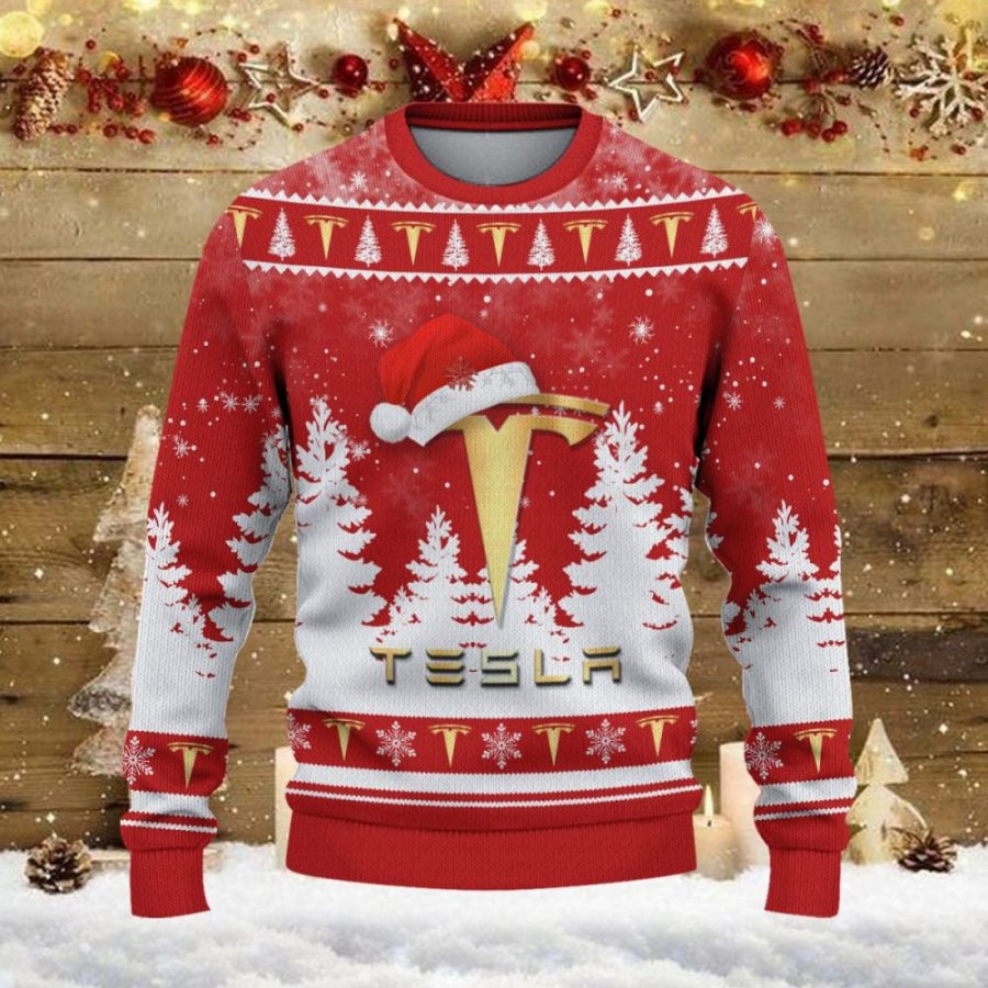 Weihnachtspullover Tesla – Ugly Christmas Sweater – Bild 2