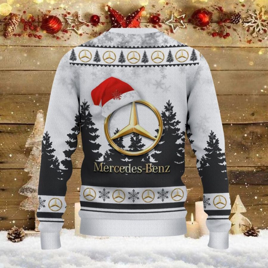 Weihnachtspullover Mercedes-Benz White – Ugly Christmas Sweater – Bild 3