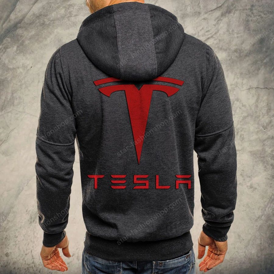 Tesla Kapuzensweatjacke – Bild 5