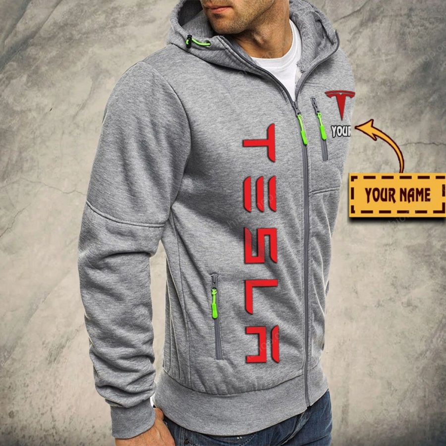 Tesla Kapuzensweatjacke – Bild 6