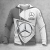 Mercedes-Benz White Zip Hoodie