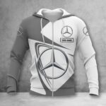 Mercedes-Benz White Zip Hoodie
