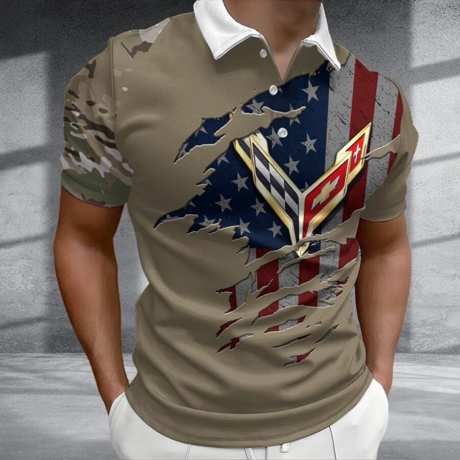 Chevrolet Corvette Poloshirt – Bild 2