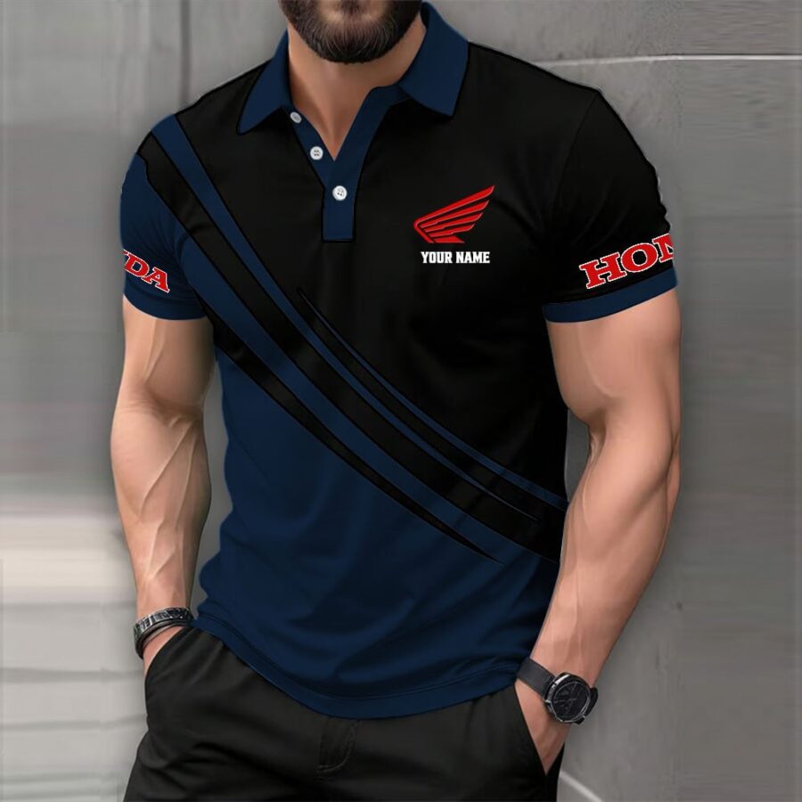 Honda Motorcycle Poloshirt – Bild 8