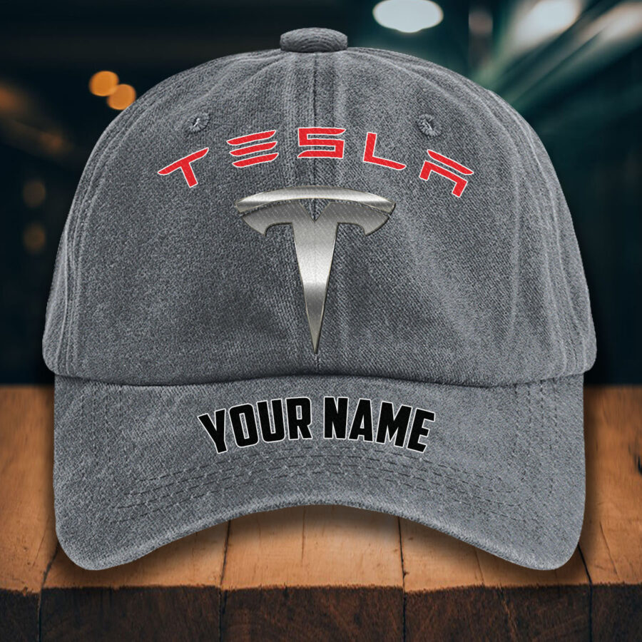 Tesla Gewaschene Denim-Kappe – Bild 4