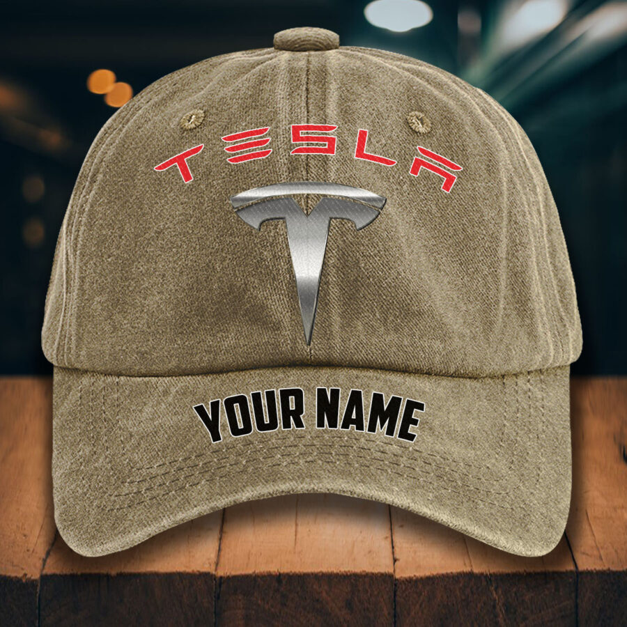 Tesla Gewaschene Denim-Kappe – Bild 5