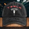 Tesla Gewaschene Denim-Kappe