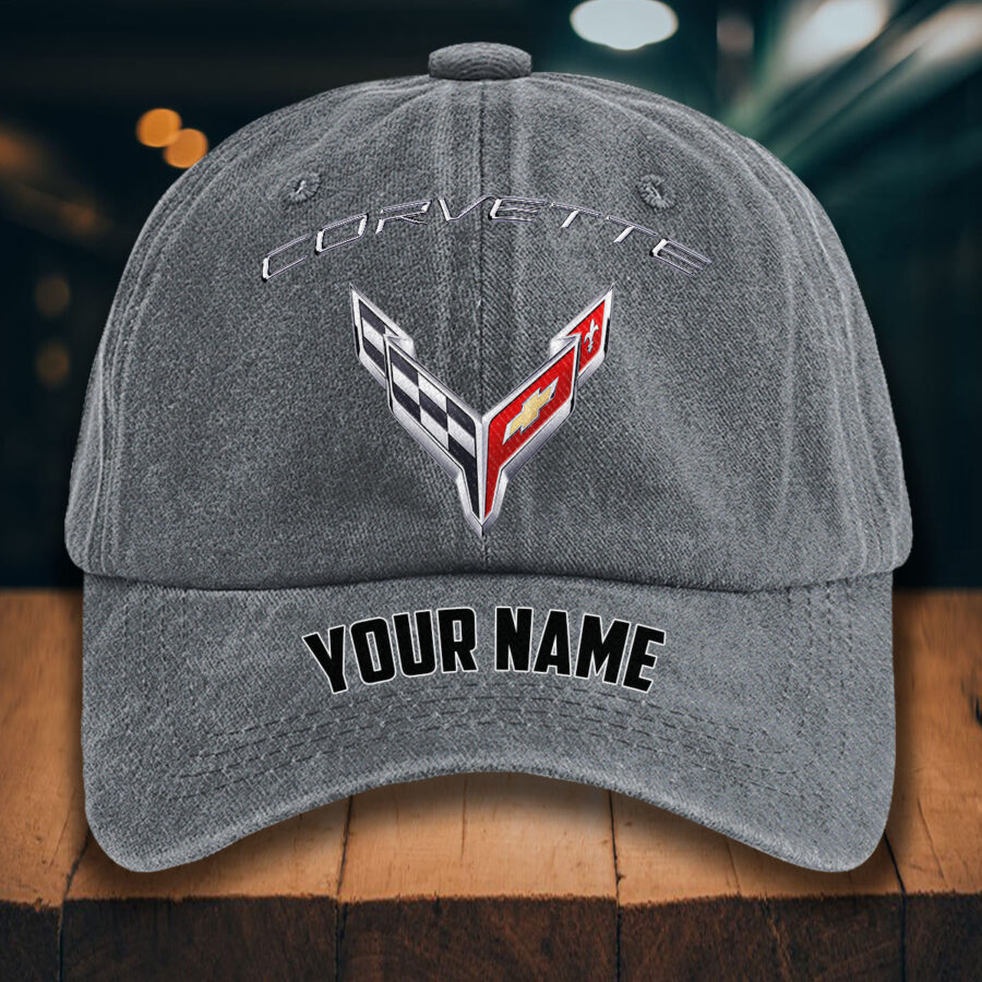 Corvette C8 Gewaschene Denim-Kappe – Bild 4
