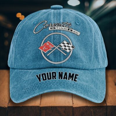 Alternative view of Corvette C2 Gewaschene Denim-Kappe