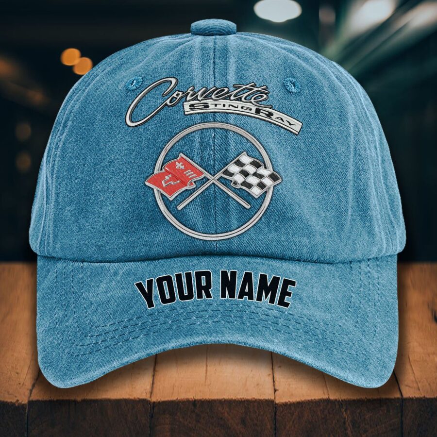 Corvette C2 Gewaschene Denim-Kappe – Bild 2